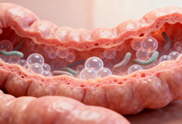 Fermentation of carbohydrates in the small intestine producing gas in SIBO